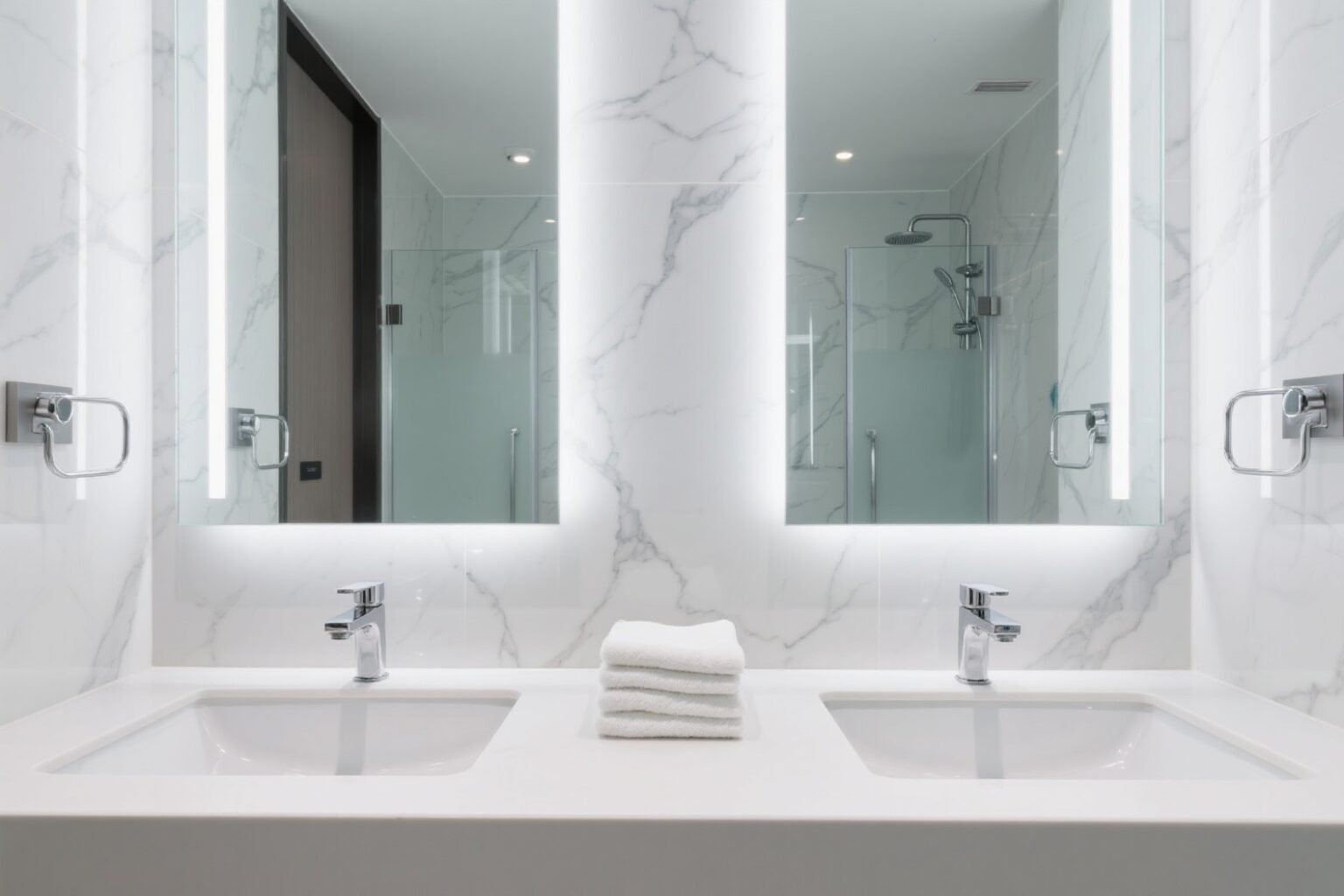 MK1001 Plain White 138″×79″ Super Jumbo Quartz Stone Slab