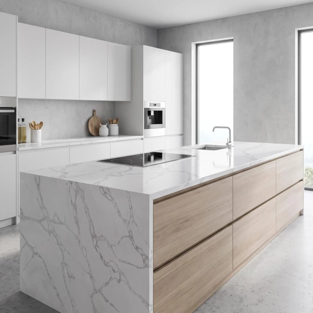 mx6205a_calacatta_quartz_super_jumbo_quartz_slab_meritara_cambodia_quartz_factory