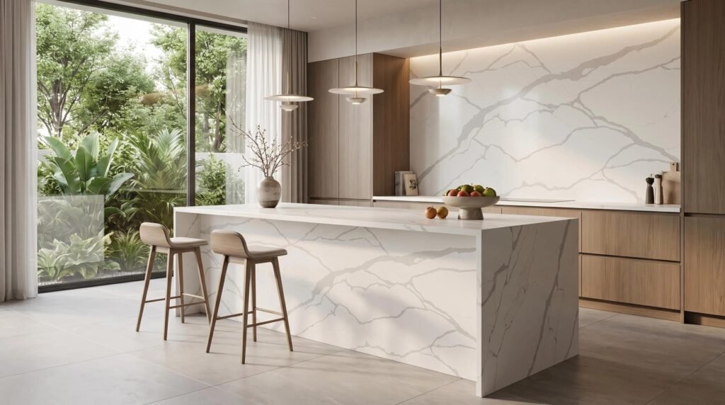 mx6309_meritara_super_jumbo_calacatta_quartz_slab_cambodia_quartz_factory